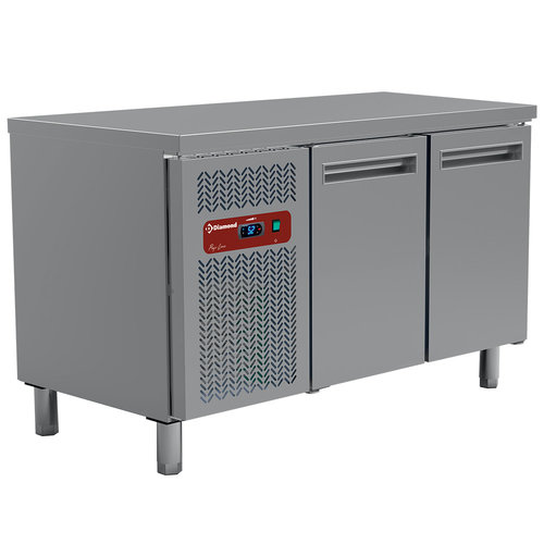  HorecaTraders Cooling table | Ventilated | 2 doors | GN 1/1 | 260L | 1350x700x880/900mm 