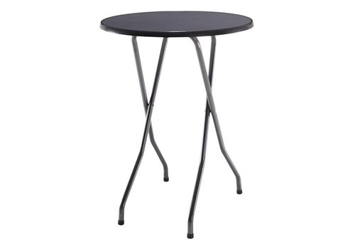  HorecaTraders Table de bar | Martelé/Anthracite | Gris | Ø85 x 110 cm 