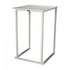 HorecaTraders Standing table | Aluminium/Melamine | White | 70x70x110cm