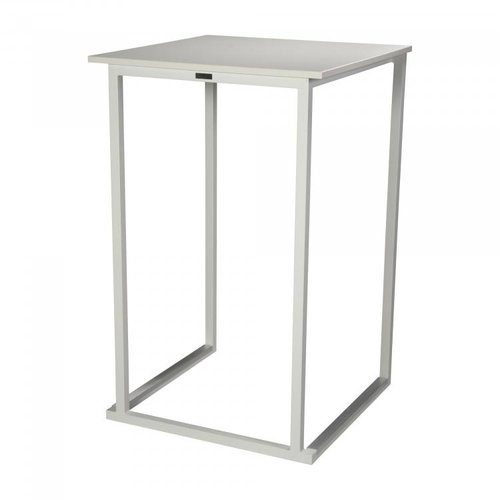  HorecaTraders Standing table | Aluminium/Melamine | White | 70x70x110cm 