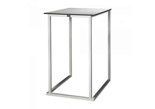  HorecaTraders Stehtisch | Aluminium/Volkern | Weiß | 70 x 70 x 110 cm 