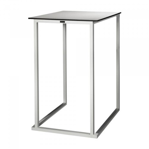  HorecaTraders Standing table | Aluminium/Volkern | White | 70x70x110cm 