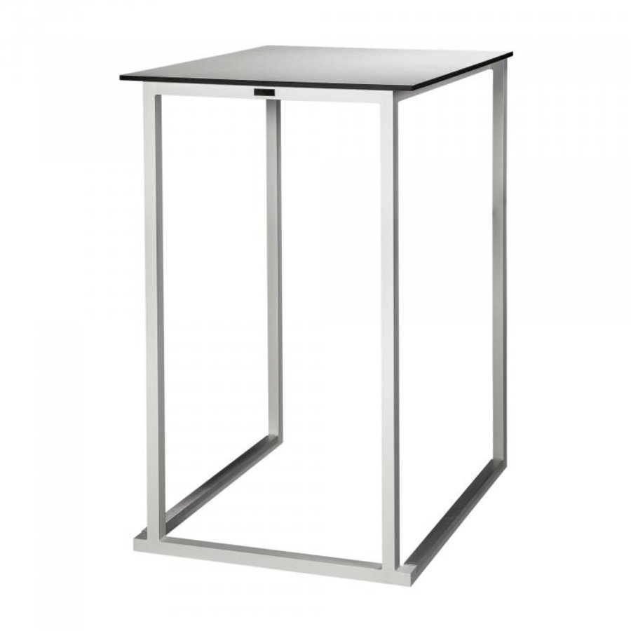 Table de bar | Aluminium/Volkern | Blanc | 70 x 70 x 110 cm