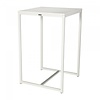 HorecaTraders Standing table Kubo Party | Steel/Melamine | White | 70x70x110cm