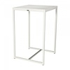 HorecaTraders Table haute Kubo Party | Acier/Mélamine | Blanc | 70 x 70 x 110 cm