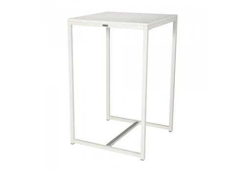  HorecaTraders Standing table Kubo Party | Steel/Melamine | White | 70x70x110cm 