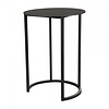 HorecaTraders Kubo Curve bar table | Aluminium/Volkern | Black | Ø80 x 110 cm
