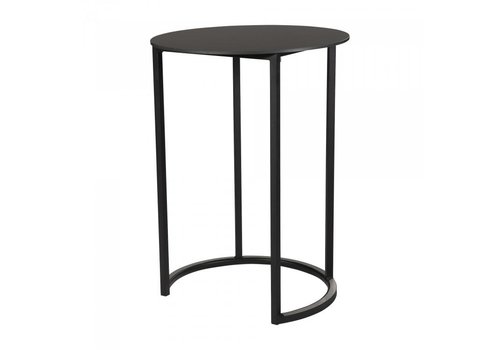  HorecaTraders Kubo Curve bar table | Aluminium/Volkern | Black | Ø80 x 110 cm 