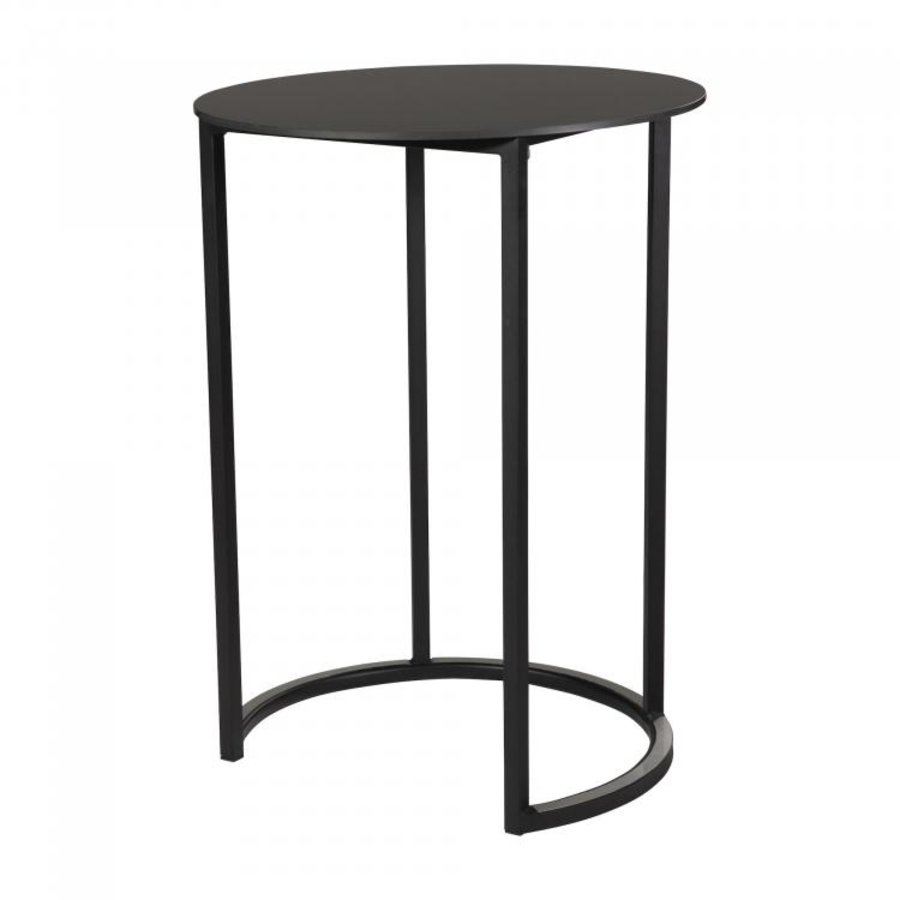 Standing table Kubo Curve | Aluminium/Volkern | Black | Ø80 x 110 cm