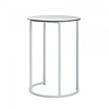 HorecaTraders Standing table Kubo Curve | Aluminium/Volkern | White | Ø80 x 110 cm