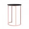 HorecaTraders Kubo Curve bar table | Aluminium/Volkern | Pink/Black | Ø80 x 110 cm