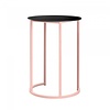 HorecaTraders Standing table Kubo Curve | Aluminium/Volkern | Pink/Black | Ø80 x 110 cm