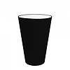 HorecaTraders High table Conic-O | Polyethylene/Plexi | Black | Ø75 x 110 cm