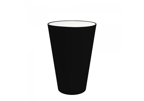  HorecaTraders High table Conic-O | Polyethylene/Plexi | Black | Ø75 x 110 cm 