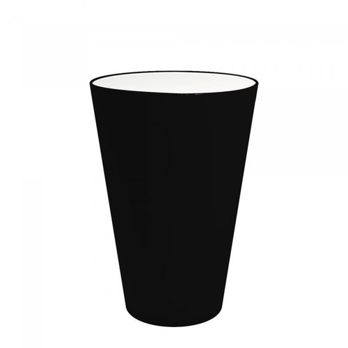  HorecaTraders High table Conic-O | Polyethylene/Plexi | Black | Ø75 x 110 cm 