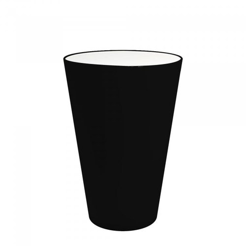  HorecaTraders Standing table Conic-O | Polyethylene/Plexi | Black | Ø75 x 110 cm 