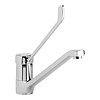 HorecaTraders Robinet mélangeur pivotant | acier inoxydable | 24 x 24 cm | Raccordement d'eau 3/8
