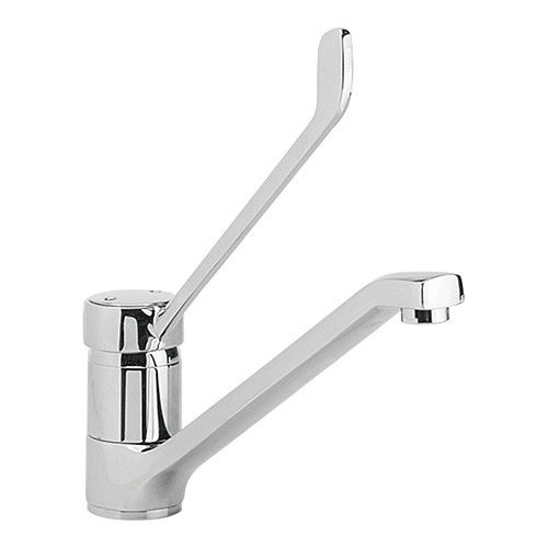  HorecaTraders Mixing Slew Tap | stainless steel | 24x24cm | Water connection 3/8 