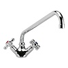 HorecaTraders Mixing Slew Tap | stainless steel | 30x31cm | Water connection 1/2