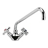 HorecaTraders Robinet mélangeur pivotant | acier inoxydable | 30 x 31 cm | Raccordement d'eau 1/2