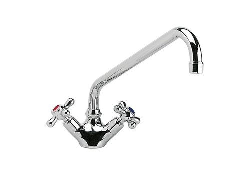  HorecaTraders Robinet mélangeur pivotant | acier inoxydable | 30 x 31 cm | Raccordement d'eau 1/2 