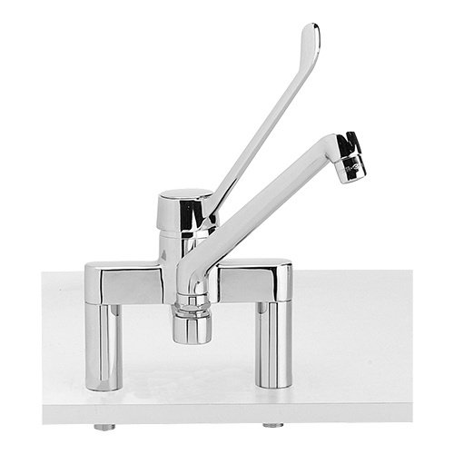  HorecaTraders Mixing Slew Tap | stainless steel | 30.6 x 37.1 cm | Water connection 3/4 