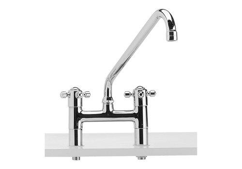  HorecaTraders Robinet mélangeur pivotant | acier inoxydable | 30 x 32,7 cm | Raccordement d'eau 1/2 