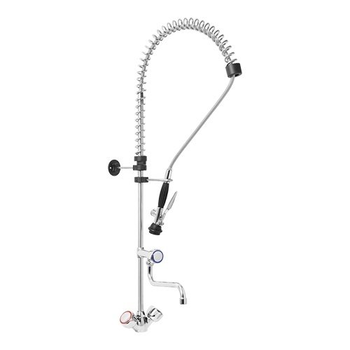  HorecaTraders Pre-rinse shower w/tap | stainless steel | Water connection 1/2 | 111 x 100 cm 