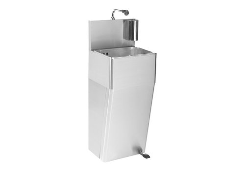  HorecaTraders Wash basin unit | stainless steel | 10 kg | 36 x 42 x 101.5 cm 