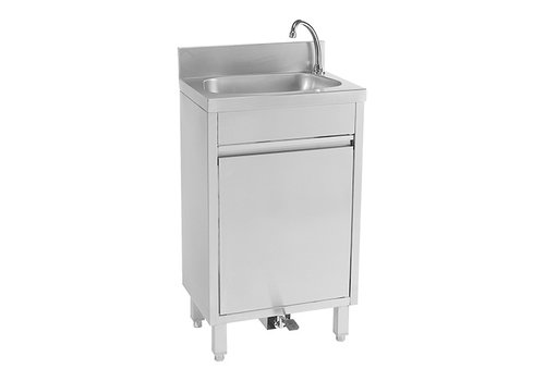  HorecaTraders Meuble vasque | acier inoxydable | 15 kg | 50 x 35 x 85 cm 