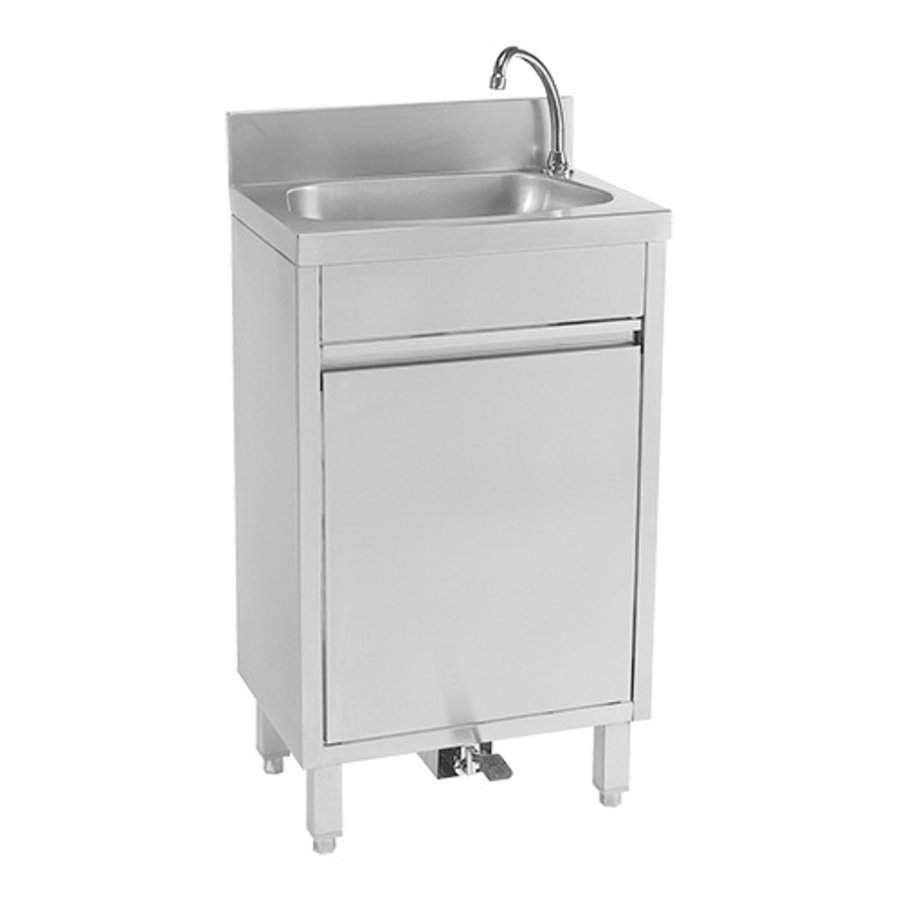 Washbasin unit | Stainless steel | 15kg | 50 x 35 x 85 cm