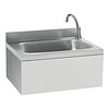 HorecaTraders Wash basin unit | stainless steel | 6 kg | 50x35x24cm