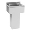 HorecaTraders Wash basin unit | stainless steel | 11kg | 50x30x85cm