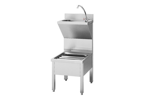  HorecaTraders Meuble vasque | acier inoxydable | 50 x 70 x 85 cm 