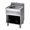 HorecaTraders Wash basin unit | stainless steel | 27 kg | 70x70x85cm