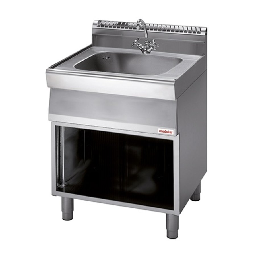 Wash basin unit | stainless steel | 27 kg | 70x70x85cm
