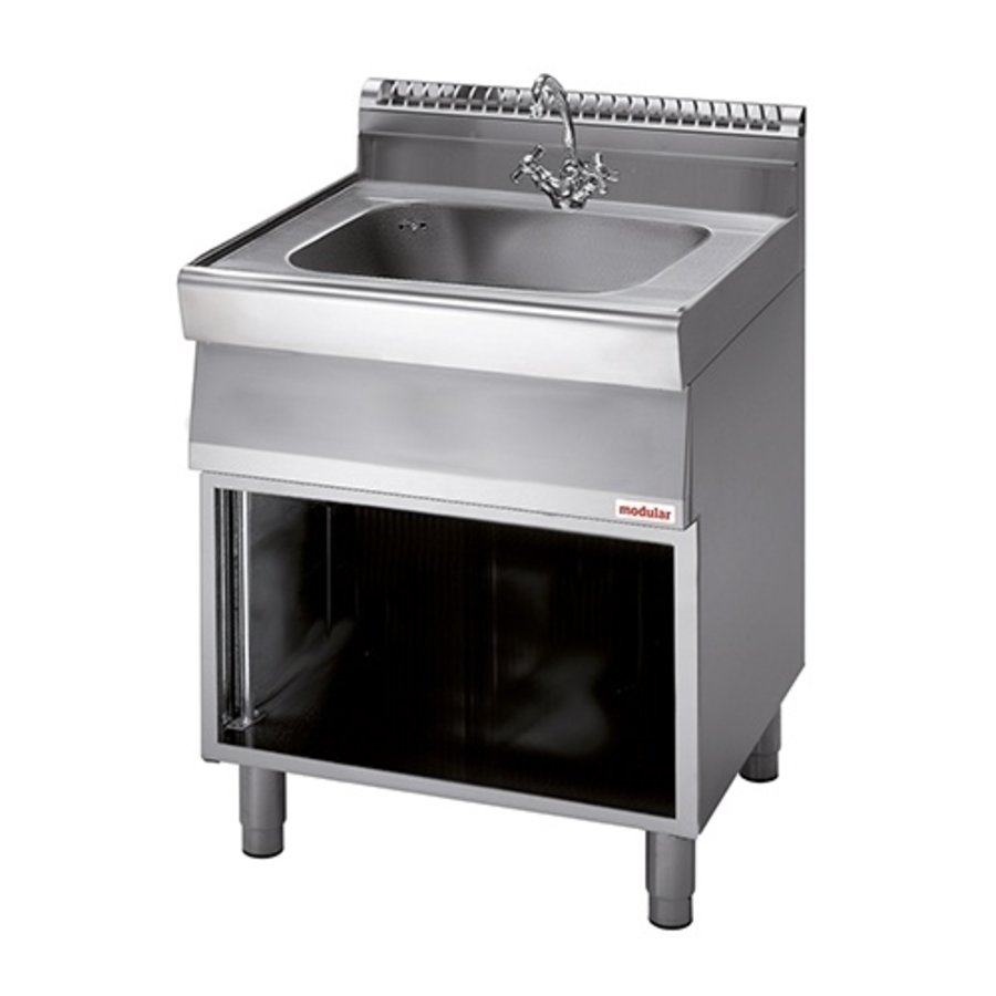 Washbasin unit | Stainless steel | 27kg | 70 x 70 x 85 cm