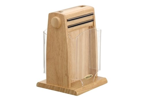  HorecaTraders Knife rack | Wood | 1.75 kg | Magnets on two sides 