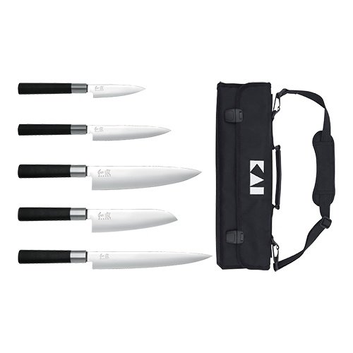  HorecaTraders KAI 5-piece Knife Set | Black | 5 knives 
