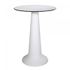 HorecaTraders Standing table Vase Party | Polypropylene/Volkern | White | Ø80 x 110 cm