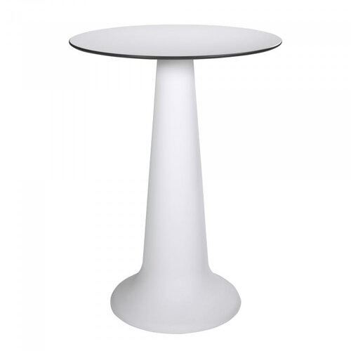  HorecaTraders Standing table Vase Party | Polypropylene/Volkern | White | Ø80 x 110 cm 