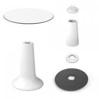 Table set Vase | Polypropylene/Volkern | Black | 23 kg | Ø80 cm