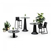 HorecaTraders Table set Vase | Polypropylene/Volkern | Black | 23kg | Ø80 cm