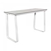 HorecaTraders Standing table Salt Grande | Aluminium/Volkern | White | 180x70x110cm
