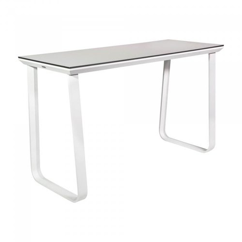  HorecaTraders Standing table Salt Grande | Aluminium/Volkern | White | 180x70x110cm 