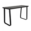 HorecaTraders Table haute Salt Grande | Aluminium/Volkern | Noir | 180 x 70 x 110 cm