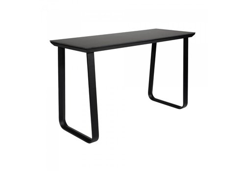 HorecaTraders Table haute Salt Grande | Aluminium/Volkern | Noir | 180 x 70 x 110 cm 