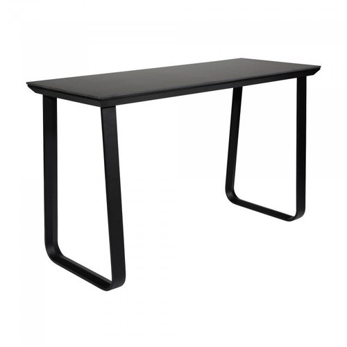  HorecaTraders Salt Grande Stehtisch | Aluminium/Volkern | Schwarz | 180 x 70 x 110 cm 