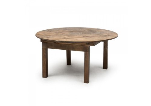  HorecaTraders Folding table Fermette Round | Antique Pine | Wood | Ø152 x 74 cm 