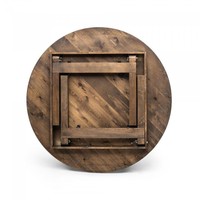 Table pliante Fermette Ronde | Pin antique | Bois | Ø152 x 74 cm